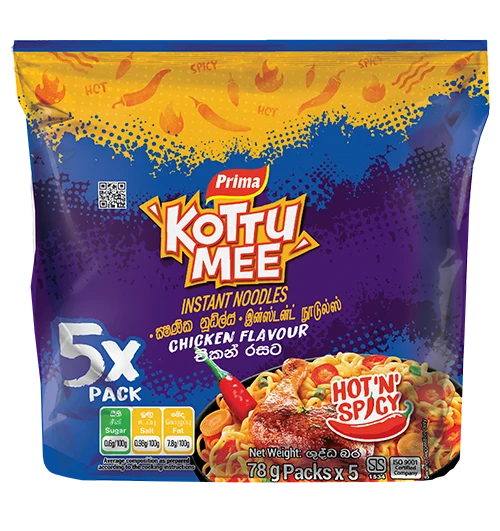 Prima Kottu Mee instant noodles chicken flavour 5 pack